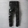 2022 мужские джинсы в стиле хип-хоп, уличная мода, ретро, рваные, складные, мужские, женские, дизайнерские, для езды на мотоцикле, облегающие повседневные брюки, брендовые джинсы с дырками # 100