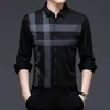 Browon Casual Men Shirts Spring Automne Striped Design Vintage Style Shirt Long Man Business Party Tops Antiwrinkle 220810
