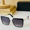 Lunettes pour hommes de style aristocratique PR58WS marque de luxe branches carrées en or lentille noire lunettes de voyage d'affaires autonomes avec boîte d'origine