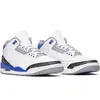 Мужчины женщины 3S Retro Basketball Shoes Racer Blue Cool Grey Laser Orange Black Cement Jumpman 3 Мужские спортивные кроссовки Размер 5,5-13