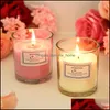 Decoração de velas Decoração de casa jardim Diy Handmade Candle Jar Glass Natural Plant Wedding Soy Wax Small Aromaterapy Decor ZXF1614 Delive Delive