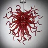 Lámparas colgantes Murano soplado a mano arte araña de cristal luces LED para la decoración de la sala de estar colgante