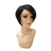 Court Bob Pixie Coupe Droite Perruques de Cheveux Humains 13x4x1 Avant de Lacet Perruque Pleine Machine Fait Perruque Brésilienne Pour Les Femmes Noires