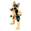 Fato da boneca da mascote N313 longo furioso Wolfhound Fursuit Wolf Cachorro mascote trajes para festa