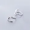 Hoop Huggie MloveAcc 100% 925 argent Sterling femmes spirale serpent oreille os boucle anneau Mini Double boucles d'oreilles bijoux cerceau Kirs22