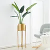 Nordic Modern Home Decor Golden Flower Pot Rack Metal Floor Type Shelf For Indoor Living Room Ornament Party Wedding Decoration