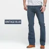 Jeans de bota de botas masculinas ligeiramente apagadas de calça preta de calça preta de designer preto gente de jeans de jeans machos 220804