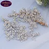 Kristaller Rhinestones Beading Wedding Tiaras Headpieces For Brides Sparkle Bridal Crowns Headwear Women smycken Huvudbonad Hårtillbehör AL8635