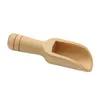 Mini cuillères en bois sel de bain poudre détergent poudres cuillère bonbons blanchisserie thé cuillères à café écologique jouet en bois cuillère 7.7 * 2.2cm