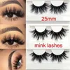 NEW 25mm lashes 100% Volume Natural long Hair 6D 25 mm Eyelashes False Eye Extension Fake Lash Makeup Mink lashes Pack 16 styles