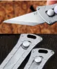 High Quality Small EDC Pocket Knife D2 Satin Blade TC4 Titanium Alloy Handle Outdoor Mini Utility Knives K1609