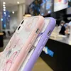 휴대폰 케이스 아름다운 나비 케이스 iPhone 15 14 13 Pro Max 12 11 X XR XS 6 7 8 Plus Bling Gitter Star 하드 아크릴 소프트 TPU 하이브리드 히트 컬러 클리어 휴대 전화 COV