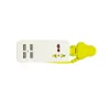 Adaptateur de prise de courant bande ue avec 4 prises d'extension portables USB prise US UK 1.5m câble AC voyage chargeur de téléphone intelligent