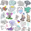 Envoltura de regalo 50 unids pegatinas de elefante de dibujos animados para cuaderno scrapbook papelería pegatina personalizada material de scrapbooking suministros de artesanía regalo