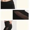 Designer Sexy Women Leggings Gothic Insert Mesh Design Trousers Pants Big Size Black Capris Sportswear Fitness Leggings Female