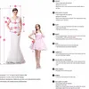 Feestjurken kort een lijn Homecoming Jewel Neck Appliques Mini Bridal Jurys Plus Size Illusion TuLle Cocktail Dressparty