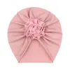 Cappellino per neonato con fiore a forma di rosa, berretto, berretto morbido elastico, cappelli per turbante per bambini