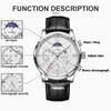 Lige Men Watches Brand Luxury Man Fashion Watch Leather Waterproof Chronograph石英腕時計