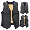 Herenjacks heren heren waastcoat allemaal match vest soft mouwloze coole multi -zakken winter