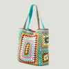 Borse da sera Bohemian Paisley Crochet Donna Spalla lavorata a maglia Borsa grande Borsa casual da donna Borsa grande shopper Summer Beach 220721