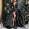 Aso Ebi 2022 Arabic Navy Blue A Line Prom Dresses Lace Beaded Sequin Evening Dresses V Neck Formal Party Second Reception Bridesmaid Gowns B0622