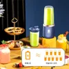 6 blades Juicer Cup USB Charging Fruit Squeezer Blender Food Mixer Ice Crusher Plastic Juicer Machine