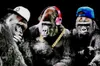 Tre orangutanska bröder som bär hattar duk som målar djurporträtt affischer och tryck väggkonstbilder för vardagsrumsdekor