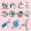 925 Silver Charm Mad Hat Jewelry Alice Party Code Code Fit Pandora for Women