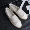 Espadrilles Designer Schoenen Vrouw Beroemde Mode Sandalen Zacht Leer Geweven Ballet Flats Loafers Espadrille Platform Fisherman Casual Slip op Comfortabele Loafer Schoen