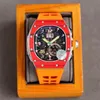 Uxury Watch Date Luxury Mens Mechanical Watch Richa Milles Business Leisure RM62-01 Helautomatisk kolfiberfodral Swiss Movement Wristwatches