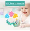 Çizgi film bebek teether-baby diş çıkarma çubuğu yürümeye başlayan çocuk eğitim cep telefonları oyuncaklar diş ısırma bebek silikon çıngırak teether molar çubuk