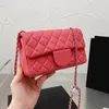 Klassiska mini Flap fyrkantiga väskor Frankrike Kvinnor Lammskinn äkta läder silver strass boll justerbar axel rem crossbody handväskor lyxdesigner plånbok