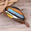 Cowhide Pen Bag Handmade Men Women Retro Storage Pen Case with Zipper 1222616