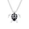 Mode mini zwart email zeeschildpad hanger ketting ketting ketting dieren bruiloft oceaan strand sieraden mooie schildpadden kettingen2298