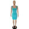 Partihandel Sommarklänning Sexig Söt Y2K Tank Top Kläder Kvinnor Designer Bodycon Skinny Kjol Beach Party Wear One Piece KLW6474