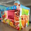 Portable Advertising Inflatable Kiosk Ice Cream Truck 4m Temporary Tent Air Blow Up Promotional Booth For Outdoor Event