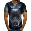 Magliette da uomo Stampate in 3D Anime Monkey Design Moda Estate Casual Girocollo T-shirt da uomo