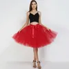 Petticoat 5レイヤー60cm Tutu Tulle Skirt Vintage Midi Pleated Skirts Womens Lolita Bridesmaid Wedding Faldas Mujer Saias Jupe 220527