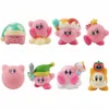 8pcs Kirby Anime Figure Pink Devil PVC Doll Model Ornaments Kawaii Collectibles Children's Toys Cake Decoration Birthday Gifts