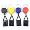 Premium farbenfrohe Gummi hellere Scheide Hülle Kunststoff Leine Leinenclip zu Hosen Retractable Roll Metal Keychain Leichterhalter FY4422 F0608X28