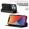 Wallet telefoonhoesjes voor iPhone 14 13 12 11 Pro Max XR XS X 7 8 plus ultradunne kalfsleer textuur pu lederen flip-standaard coverhoes met kaartslots