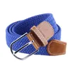 Belts 100cm Female Casual Knitted Pin Buckle Men Belt Woven Canvas Elastic Expandable Braided Stretch For Women JeansBelts