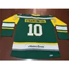 chen37 남자 umboldt 강한 Straschnitzki Real Green 자수 #10 Humboldt Broncos Hockey Jersey 또는 Custom Name 또는 Number Retro Jersey