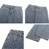 American Retro Jacquard Jeans Men Autum Summer Street Ruffian przystojny luźne spodnie proste Drop Vintage Denim w trudnej sytuacji G0104