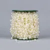 Fleurs décoratives couronnes mètres perles artificielles perles chaîne guirlande bricolage fête de mariage faveur mariée Bouquet décoration Beige blanc rose