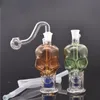 Brûleur à mazout en verre le moins cher Bong Crâne Gourd Forme Narguilés Dab Rig Bongs Tuyaux d'eau Matrix Percolateur Main Fumer Cendre Catcher Bong avec Banger Pot d'huile avec tuyau