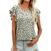 Camiseta feminina camiseta a granel feminino com mangas de mangas de verão de verão belus casual gola pescoço fofo túnica fluida de camisa feminina listrada de camisa feminina