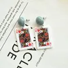 Exaggerate Funny Poker Card Dangle Earrings 3 Style Acrylic Spades Playing Jewelry Nice Party Gift Personality Stud Earring JQK