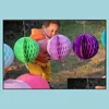 Вечеристое мероприятие поставляет праздничный домашний сад LL Декоративные бумажные шарики украшения медовый дхяд