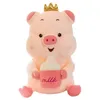 35-75cm crown bottle pig doll plush toy children's gift lovely large sleeping pillow Girl Birthday Gift creative Christmas gift